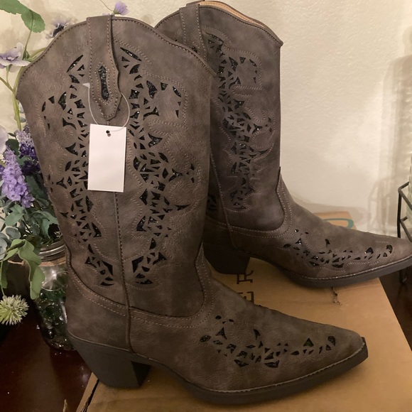 Roper women’s western boots brown size 9 - Picture 3 of 6